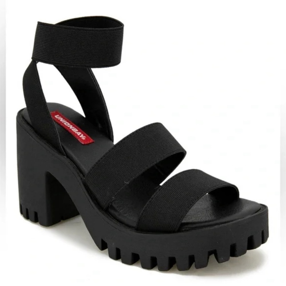 NEW size 9.5 women’s UNION BAY lug heel strappy platform sandals Summer Creeper